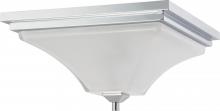  60/4006 - Parker - 2 Light Flush with Sandstone Etched Glass - Polished Chrome Finish