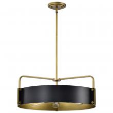  60/7844 - Altos 5 Light Large Pendant; Matte Black and Natural Brass Finish