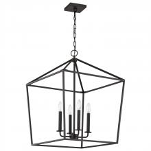  60/7941 - Emma 4 Light Small Pendant; Matte Black Finish