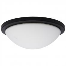  62/1943 - Button; 13 Inch LED Flush Mount Fixture; Matte Black Finish; CCT Selectable; 120 Volts