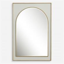  09916 - Crisanta Gloss White Arch Mirror